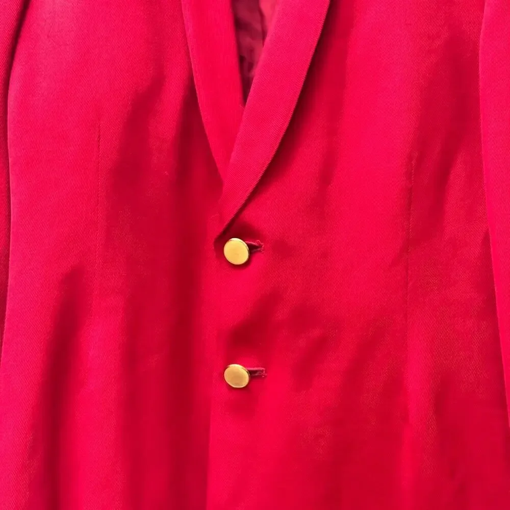Vintage 1950s Band Tux Red Wool Tuxedo Blazer Jacket Uniforms by Ostwald 40R